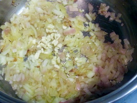 sauteed onion and garlic